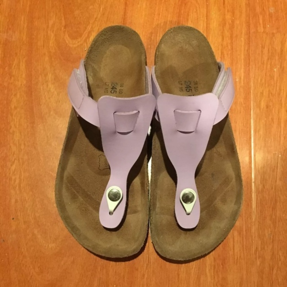 Purple Birkenstocks 38